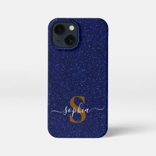 Etui iPhone 13 Mini Nom monogrammé pailleté élégant