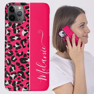 Coque iPhone 11Pro Max Nom personnalisé du Arrière - plan Motif de léo