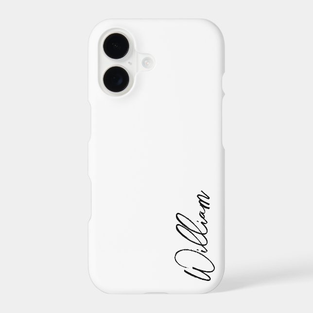 Coque iPhone Nom personnalisé du script moderne (Verso)