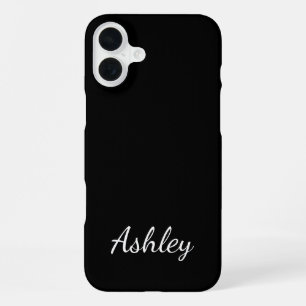 Coque iPhone 16 Plus Nom personnalisé Élégant Moderne Minimaliste