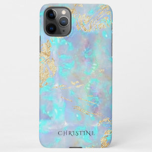 Coque iPhone 11Pro Max nom personnalisé opal stone