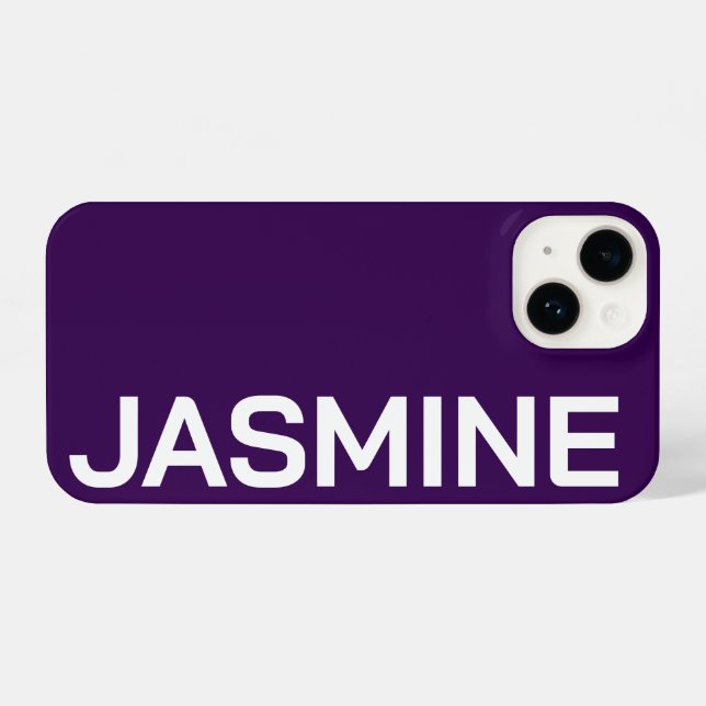 Coque iPhone Nom personnalisé Simple Monogramme minimal Moderne (Verso Horizontal)