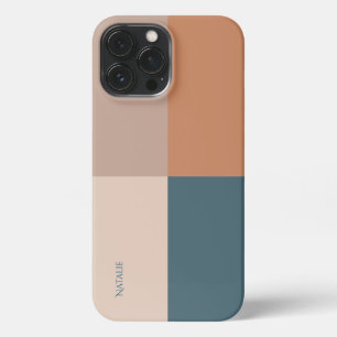 Etui iPhone 13 Pro Max Nom personnalisé tendance palette de couleurs natu