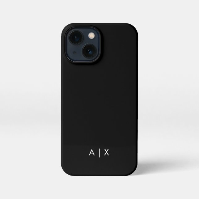Coque iPhone Nom simple de couple monogrammé (Verso)