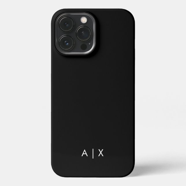 Coque iPhone Nom simple de couple monogrammé (Verso)