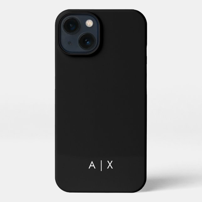 Coque iPhone Nom simple de couple monogrammé (Verso)