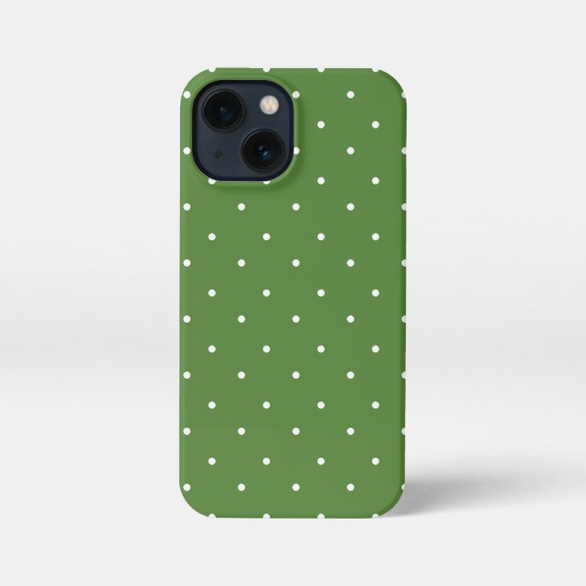 Coque iPhone Nombre maximal de boîtiers téléphoniques Pois vert (Verso)
