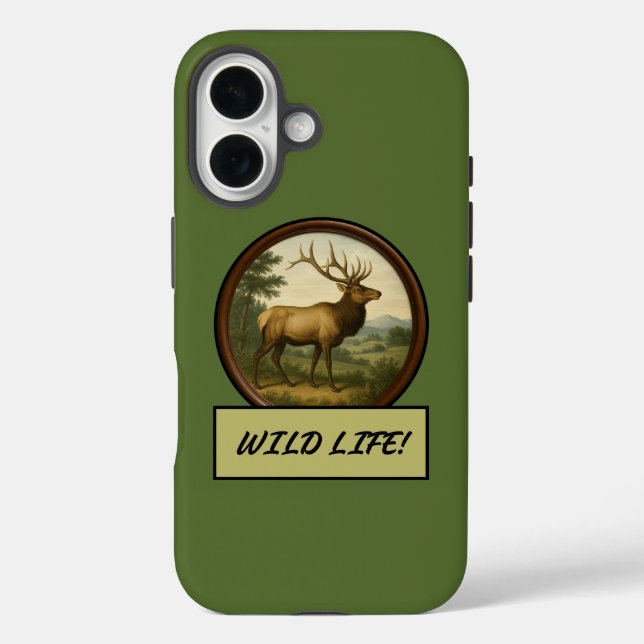 Coque iphone nord-américain de l'Olive foncé (Verso)