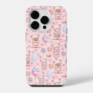 Coque Pour iPhone 14 Plus Nounours en bonbons et motif transparent de friand