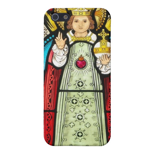Coque iPhone Nourrisson de verre souillé de Prague (Dos)