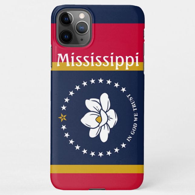 Coque iPhone Nouveau drapeau du Mississippi 2020 (Dos)