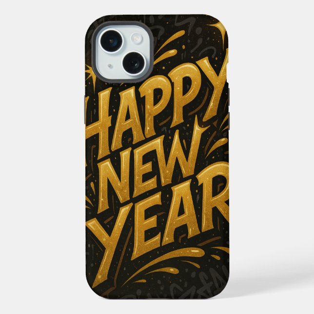 Coque iPhone Nouvel An D'Art De Rue Luxueux - Un Ce Vertical au (Verso)