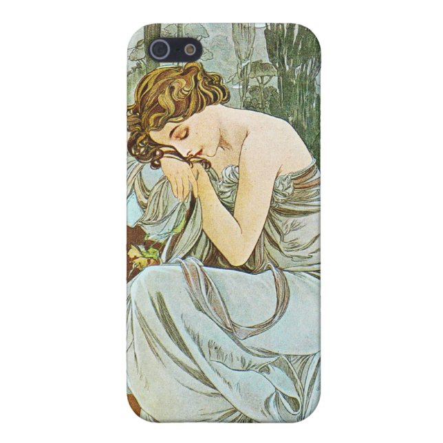 Coque iPhone Nuit, Alphonse Mucha (Dos)