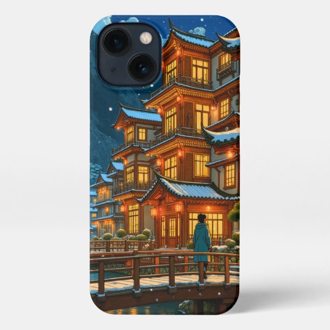 Coque iPhone Nuit romantique à un Ryokan japonais - coque iphon (Verso)