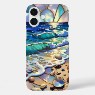 Coque iPhone Ocean Sunset Seashell Art côtier