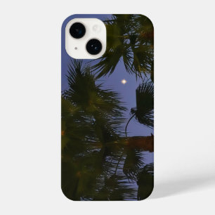 Coque Pour iPhone 14 Œuvre d'art murale représentant un palmier tropica
