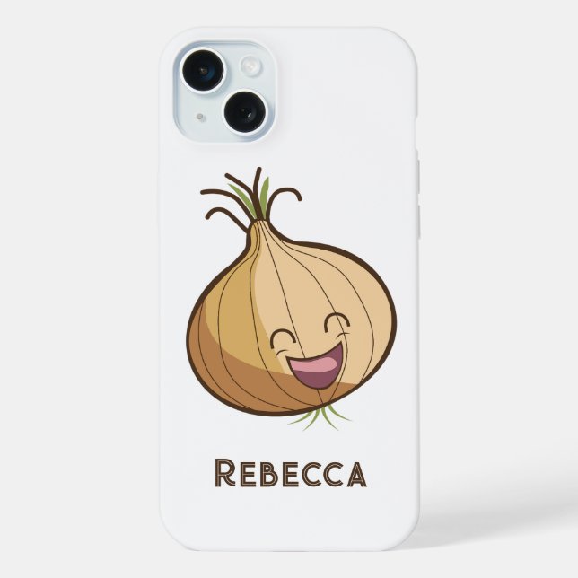 Coque iPhone Oignon qui rit monogrammé (Verso)