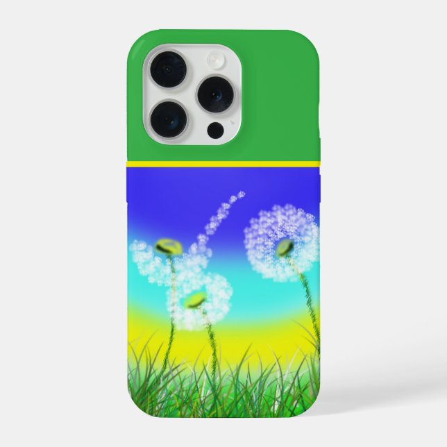 Coque iPhone Oil Painted Dandelion Weed Clock, (Verso)