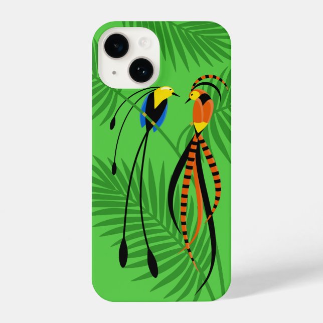 Coque iPhone Oiseaux colorés et lumineux du paradis (Verso)