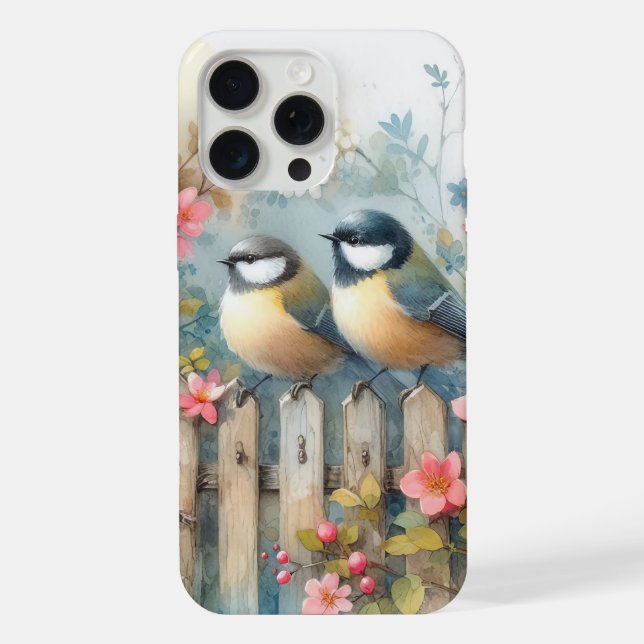 Coque iPhone Oiseaux & Fleurs (Verso)