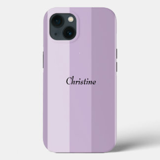 Etui iPhone 13 Ombre à rayures violettes personnalisée