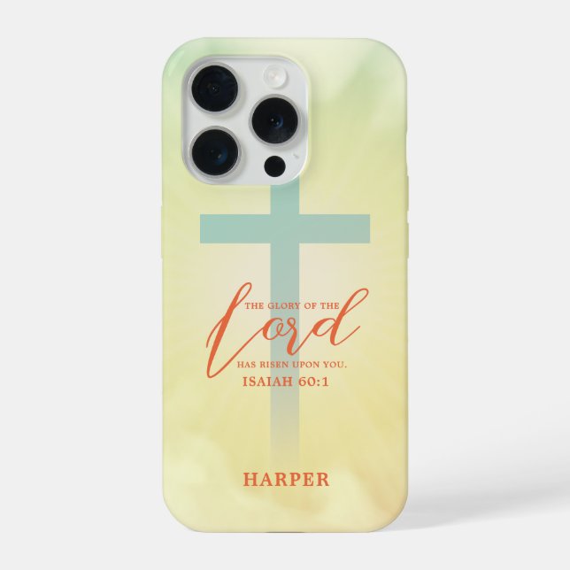 Coque iPhone Ombre Cross Scripture Personalized (Verso)