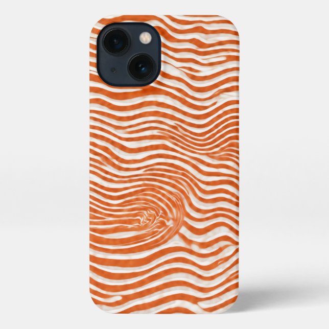Coque iPhone onde orange (Verso)