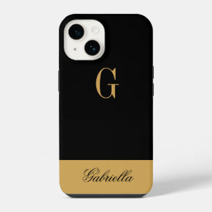 Coque Pour iPhone 14 Or Noir