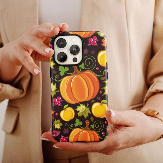 Coque iphone Orange d'automne Citrouille (Créateur téléchargé)