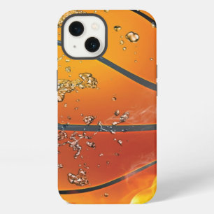 Etui iPhone 13 Oreiller de lancer de basketball enflammé