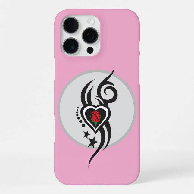 Coque iPhone Ornamental Floral Heart Tattoo  (Verso)