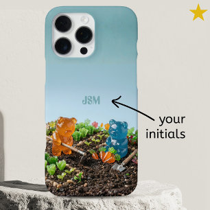 Coque iPhone 16 Pro Max Ours en gélatine de jardinage tout doux nom person