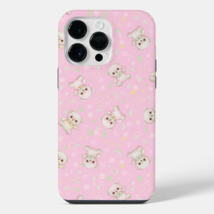 Coque Pour Pour iPhone 14 Pro Max Ours pastel mignon et formes géométriques sans cou