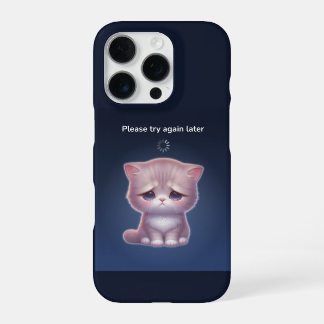 Coque iPhone Overthinking Cat Phone Case – Cute Aesthetic (Verso)