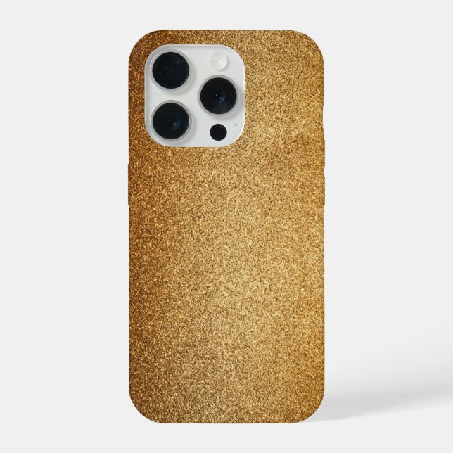 Coque iPhone Paillettes dorées  (Verso)