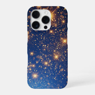Coque iPhone 16 Pro Paillettes dorées et scintillements