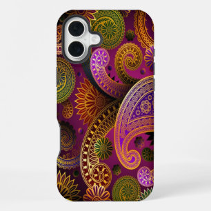 Coque iPhone 16 Plus Paisley Purple