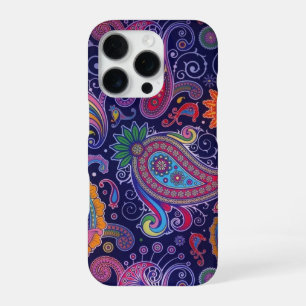 Coque iPhone 16 Pro Paisley violet rose