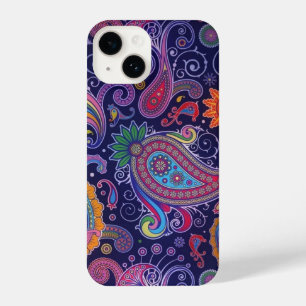 Coque Pour iPhone 14 Paisley violet rose