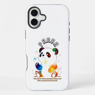 Coque iPhone 16 Plus Panda blanc mignon