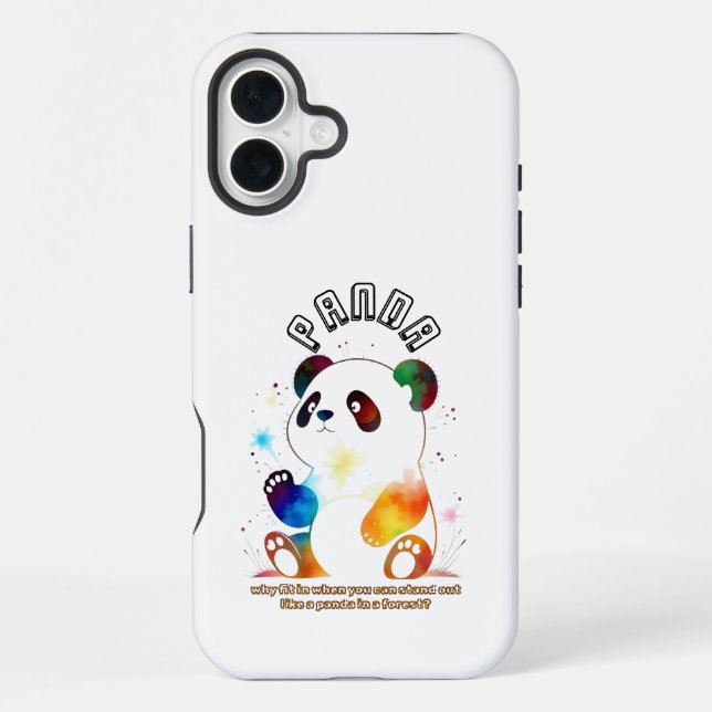 Coque iPhone Panda blanc mignon (Verso)