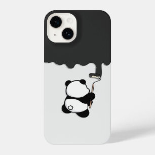 Coque Pour iPhone 14 Panda Peinture Drift - Artistic Minimalist Télépho