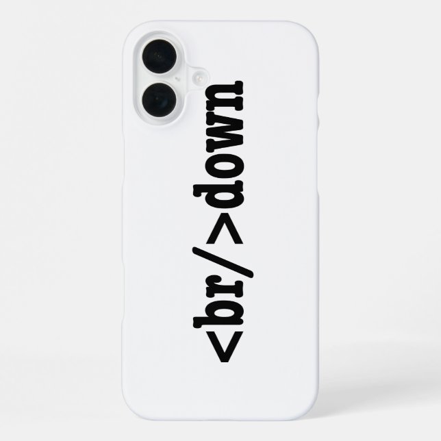 Coque iPhone panne de code HTML (Verso)