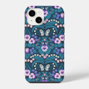 Coque Pour iPhone 14 Pansies, oiseaux et papillons