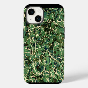 Coque Pour iPhone 14 Papier marbré vert vintage