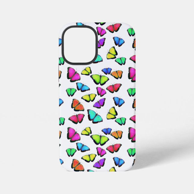Coque iPhone Papillon arc-en-ciel (Verso)