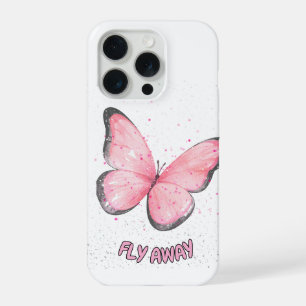 papillon en paillettes roses
