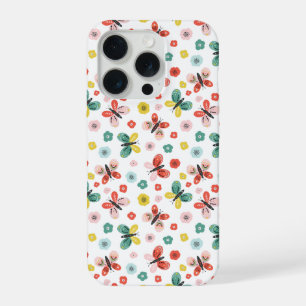 Papillon et motif floral 