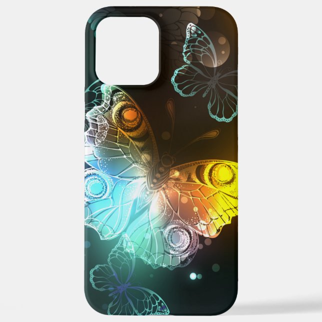 Coque iPhone Papillon lumineux et papillons de nuit (Verso)