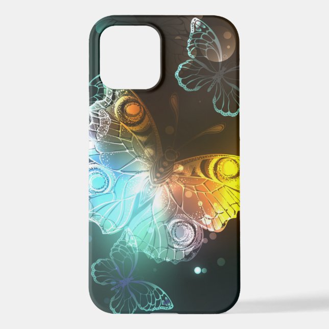 Coque iPhone Papillon lumineux et papillons de nuit (Verso)